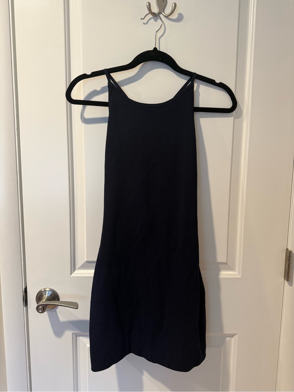 Aritzia Babaton Navy Ribbed Tank Dress